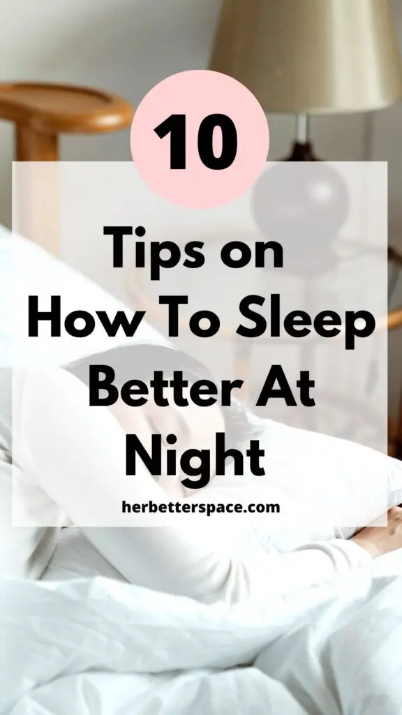 how to sleep better at night