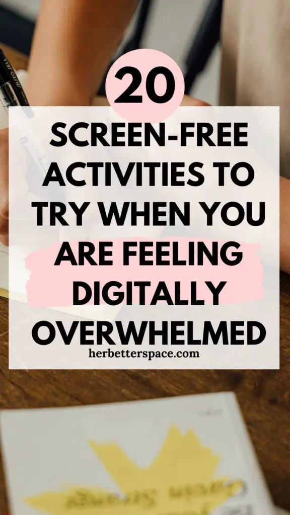 screen free activities