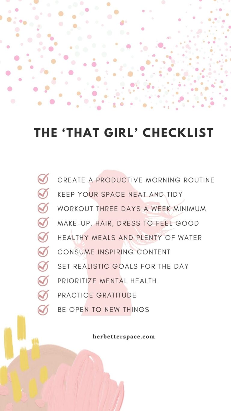 How To Be That Girl In 2024 Her Better Space   That Girl Checklist 768x1365 