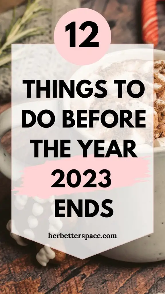 things to do before the year end